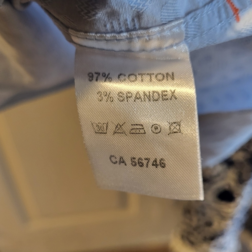 Au Noir Men’s Light Blue Long Sleeve Button Up Flip Cuff Shirt Size 5 (XL) - Picture 10 of 11